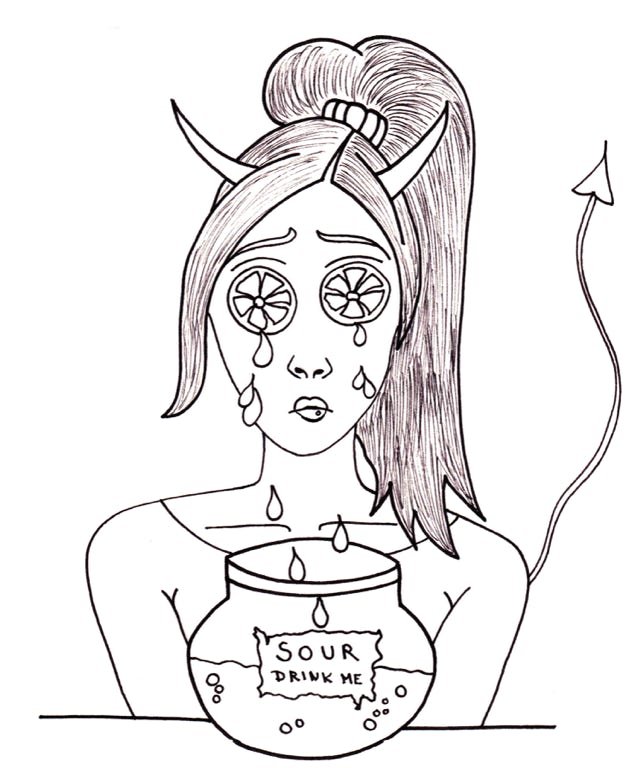Illustration d'un personnage triste, 