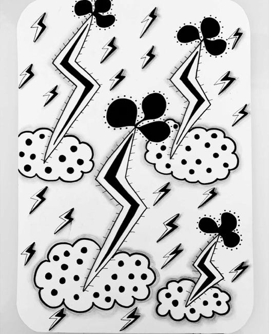Illustration originale en noir et blanc